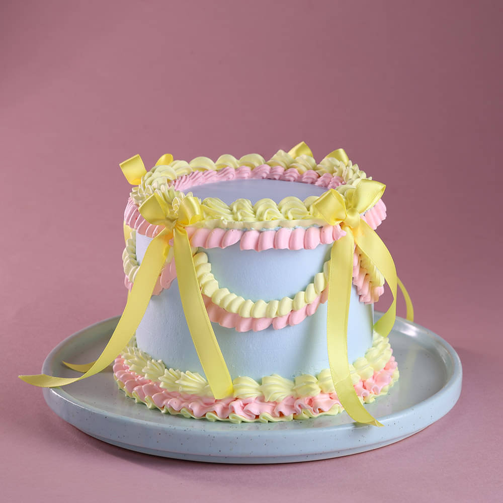 Pastel Wrap Ribbon Cake
